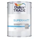 Dulux Trade White Super matt Emulsion paint, 5L