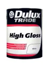 Dulux Trade White High gloss Metal & wood paint, 5L