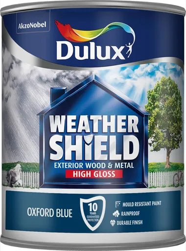 Dulux Weathershield Oxford blue Gloss Metal & wood paint, 750ml