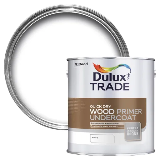 Dulux Trade White Wood Primer & undercoat, 1L