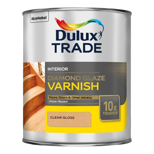 Dulux Trade Diamond Clear Gloss Floor Wood varnish, 1L