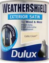 Dulux Weathershield Celtic cream Satin Metal & wood paint, 750ml