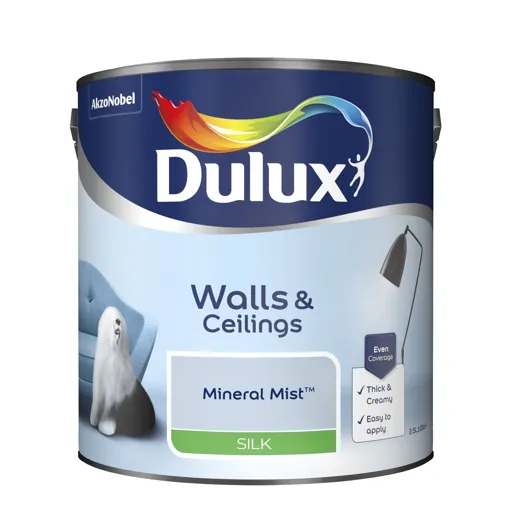 Dulux Luxurious Mineral mist Silk Emulsion paint, 2.5L