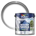 Dulux Weathershield Pure brilliant white Satin Metal & wood paint, 2.5L