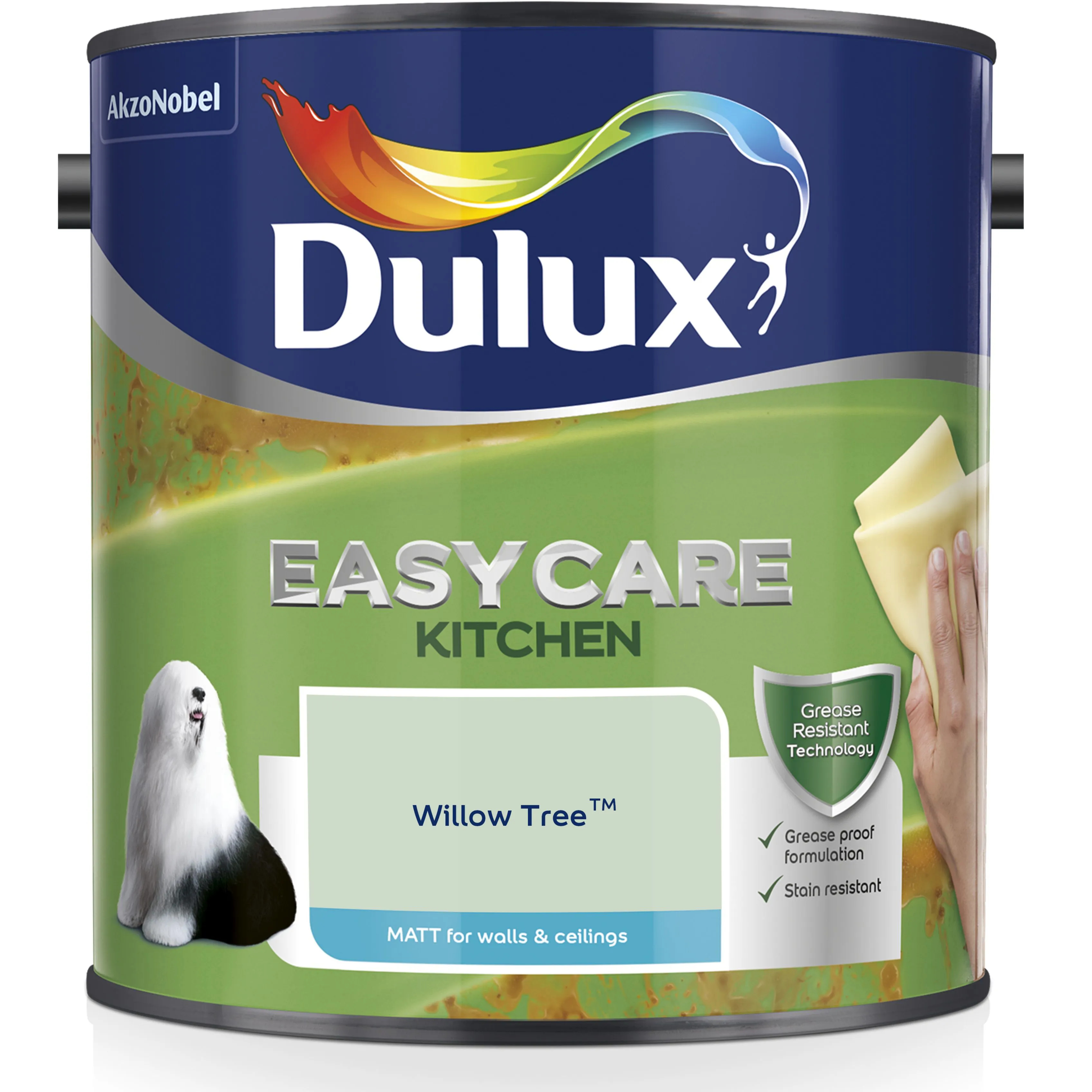 Dulux Easycare Kitchen Willow tree Matt Emulsion paint, 2.5L