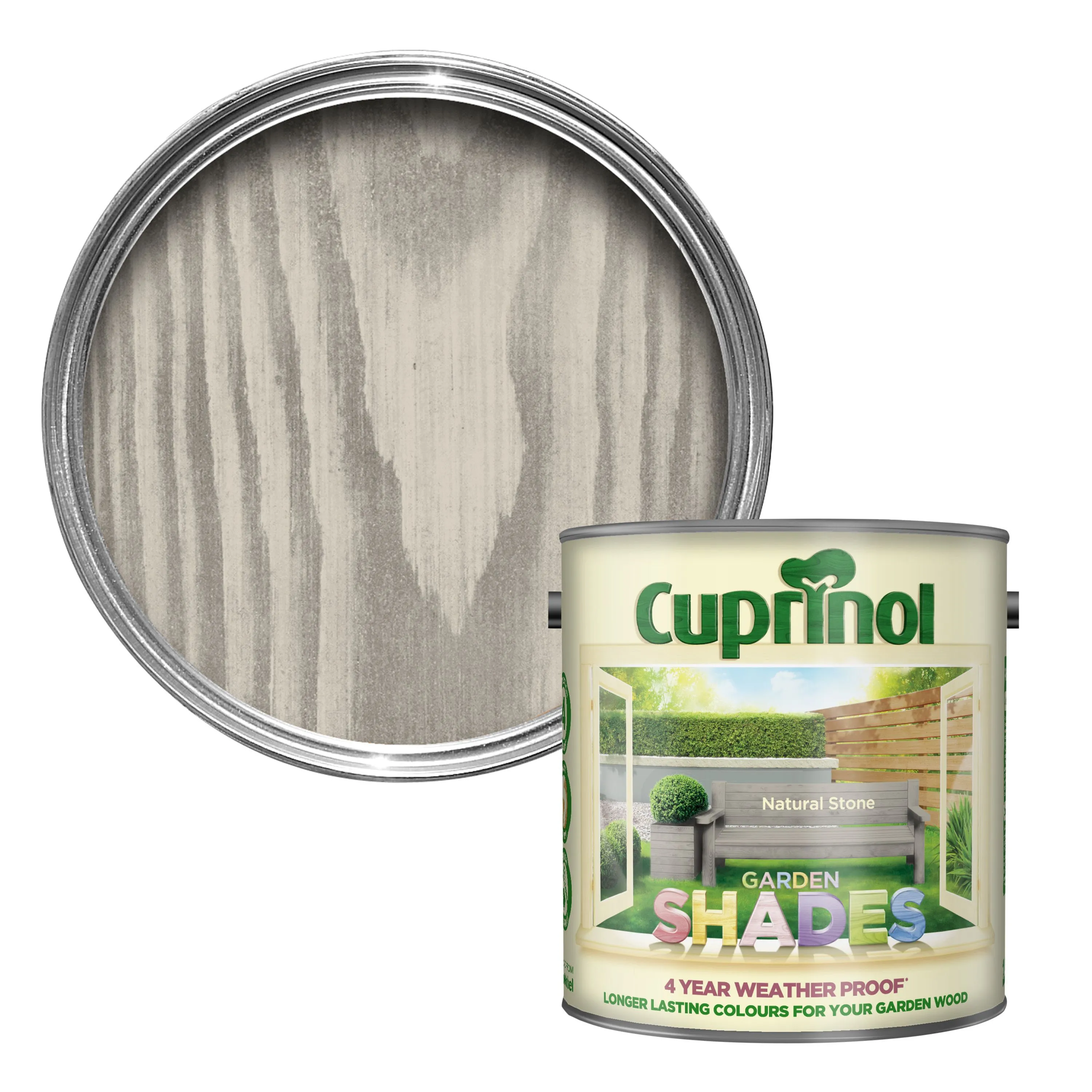 Cuprinol Garden shades Natural stone Matt Wood paint, 2.5L