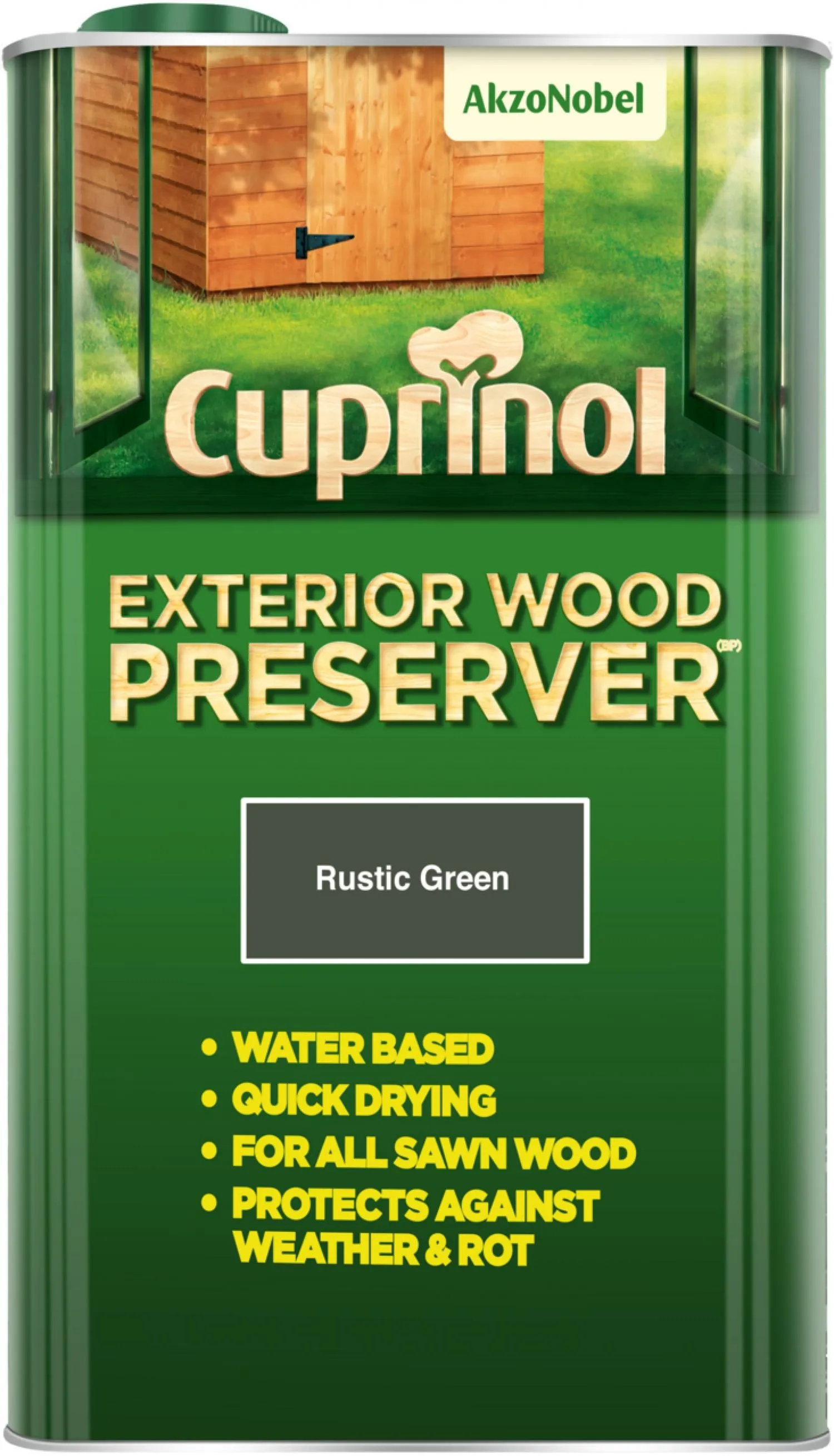 Cuprinol Exterior Wood Preserver (Rustic Green) 5ltr