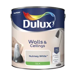 Dulux Luxurious Nutmeg white Silk Emulsion paint, 2.5L