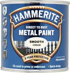 Hammerite Cream Gloss Metal paint, 250ml