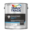 Dulux Trade Diamond Pure brilliant white Matt Emulsion paint, 2.5L
