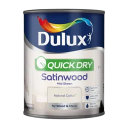 Dulux Quick dry Natural calico Satin Metal & wood paint, 0.75L