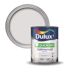 Dulux Quick dry Polished pebble Satinwood Metal & wood paint, 0.75L