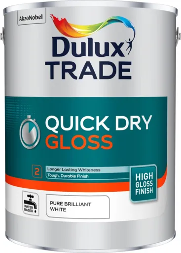 Dulux Trade Quick Dry Gloss 5ltr Pure Brilliant White