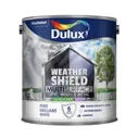 Dulux Weathershield Pure brilliant white Satin Multi-surface paint, 2.5L