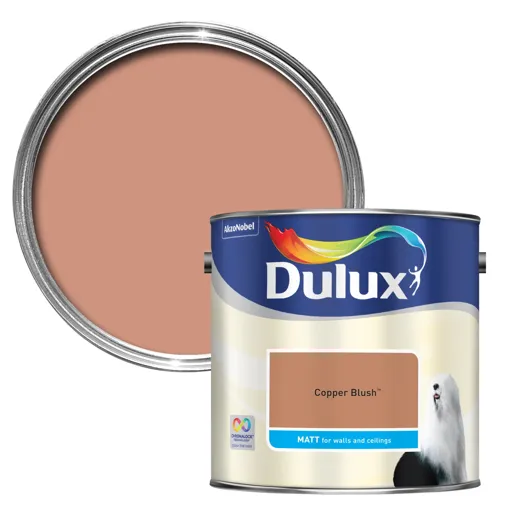 Dulux Copper blush Matt Emulsion paint, 2.5L