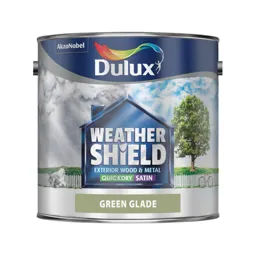 Dulux Weathershield Green glade Satin Metal & wood paint, 2.5L