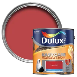 Dulux Easycare Washable & tough Pepper red Matt Emulsion paint 2.5L