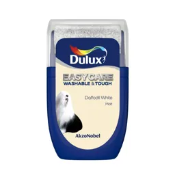 Dulux Easycare Daffodil white Matt Emulsion paint, 30ml Tester pot