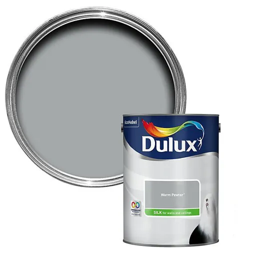 Dulux Warm pewter Silk Emulsion paint, 5L