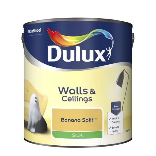 Dulux Banana split Silk Emulsion paint, 2.5L
