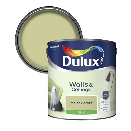 Dulux Melon sorbet Silk Emulsion paint, 2.5L