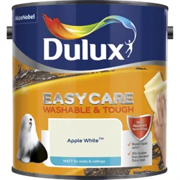 Dulux Easycare Washable & tough Apple white Matt Emulsion paint, 2.5L