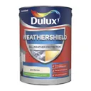 Dulux Weathershield All weather protection Gardenia Smooth Matt Masonry paint, 5L