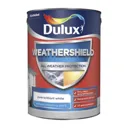 Dulux Weathershield All weather protection Pure brilliant white Textured Matt Masonry paint, 5L