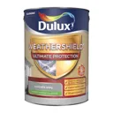 Dulux Weathershield Ultimate protection Concrete grey Smooth Matt Masonry paint, 5L