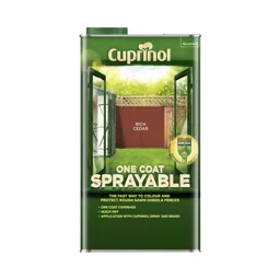 Cuprinol One coat sprayable Rich cedar Matt Fence & shed Treatment 5L