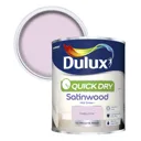Dulux Quick dry Pretty pink Satinwood Metal & wood paint, 0.75L