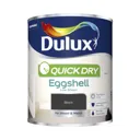 Dulux Quick dry Black Eggshell Metal & wood paint, 0.75L