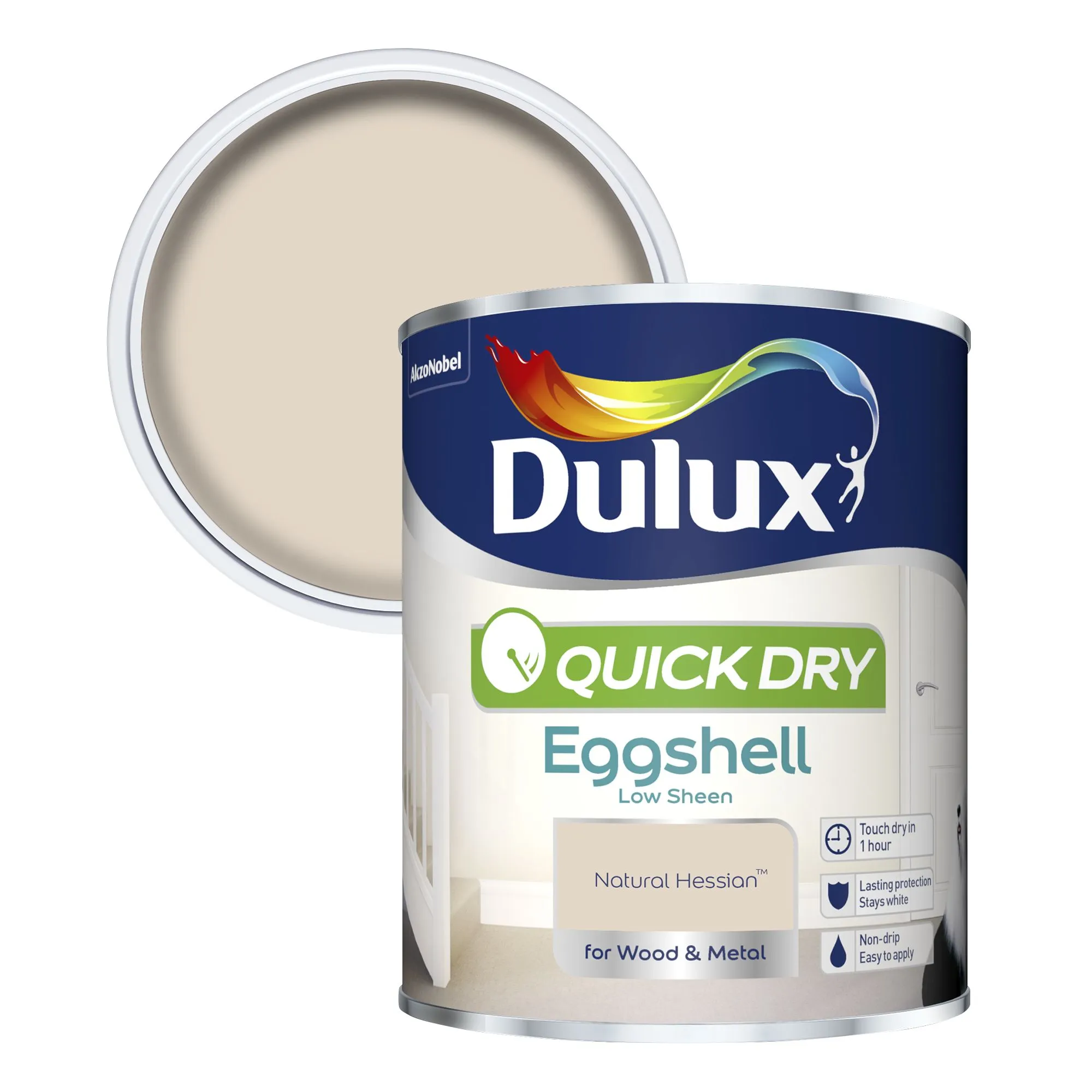 Dulux Quick dry Natural hessian Eggshell Metal & wood paint, 0.75L