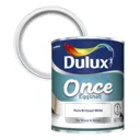 Dulux Once Pure brilliant white Eggshell Metal & wood paint, 0.75L
