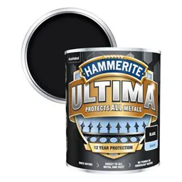 Hammerite Ultima Black Gloss Metal paint, 750ml
