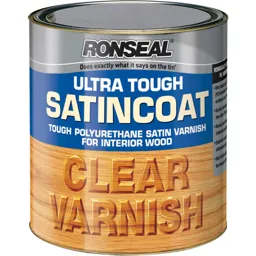 Ronseal Ultra Tough Internal Clear Satincoat Varnish - 750ml