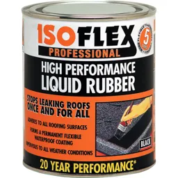 Ronseal Isoflex Liquid Rubber - Black, 4.25l