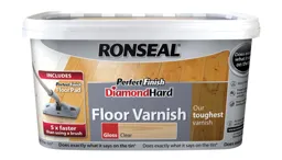 Ronseal Diamond hard Clear Gloss Floor Wood varnish, 2.5L