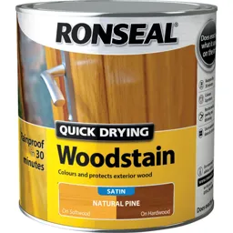 Ronseal Quick Dry Satin Woodstain - Natural Pine, 2.5l