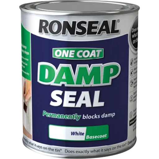 Ronseal One Coat Damp Seal - White, 250ml