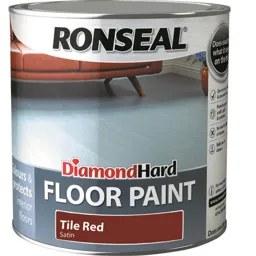 Ronseal Diamond Hard Floor Paint - Tile Red, 2.5l