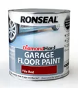 Ronseal Diamond hard Tile red Satin Garage floor paint, 2.5L