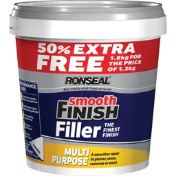 Ronseal Smooth Finish Multi Purpose Interior Wall Ready Mix Filler - 1.8kg
