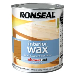 Ronseal Diamond hard Medium oak Matt Wax Wood wax, 0.75L