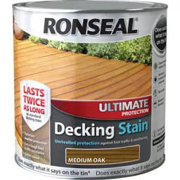 Ronseal Ultimate Protection Decking Stain - Medium Oak, 2.5l
