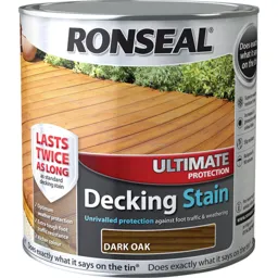 Ronseal Ultimate Protection Decking Stain - Dark Oak, 2.5l