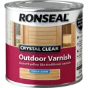 Ronseal Crystal Clear Outdoor Varnish - Satin, 250ml