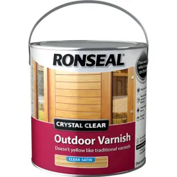 Ronseal Crystal Clear Outdoor Varnish - Satin, 2.5l