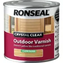 Ronseal Crystal Clear Outdoor Varnish - Clear, 250ml