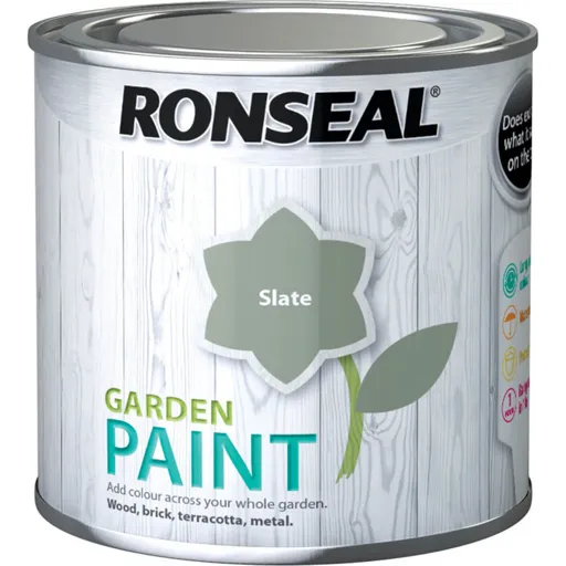 Ronseal General Purpose Garden Paint - Slate, 250ml